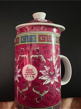 Tea Mug with Strainer & Lid